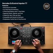 Hercules DJControl Inpulse T7 Black DJ Controller+Headphones+Laptop Stand Bundle