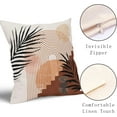thumbnail image 3 of Boho Mid Century Modern Pillow Covers 18X18 In Set of 2 Bohemian Minimalist Geometric Leaf Throw Pillow Cases Burnt Orange Abstract Pillow Cover Home Decor For Sofa Couch Room Bed Porch Outdoor, 3 of 6
