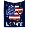 thumbnail image 2 of Independence Day Blanket Festive Flannel Blanket Soft Warm Throw Blanket For Home Sofa Bed Holiday Decoration, 2 of 9
