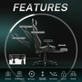 thumbnail image 2 of SOONTRANS Ergonomic Gaming Chair with Footrest and Lumbar Cushion, Multiple Colors, 2 of 6