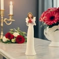 thumbnail image 5 of DurableDelights 7.48"Angel Figurine with Heart Hand Painted Ornaments Statue for Home Decor, 5 of 10