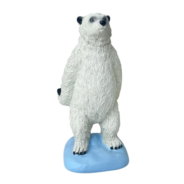 Soporte para teléfono con forma de oso polar, muebles artesanales de resina