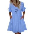 thumbnail image 1 of Birdeem Robes de Plage pour Femmes Aguichant Hawaïennes Imprimées Tropicales Sans Manches Mini Robe d'Été Ample Confortable Boho, 1 of 6