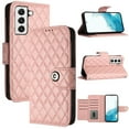 thumbnail image 6 of Faux Leather Wallet Case Compatible with Samsung Galaxy S21 FE | Classic Wrist Strap Flip Case | Ultra Slim Card Slots Stand Function Shockproof Phone Cover for Samsung Galaxy S21 FE - Coralpink, 6 of 7
