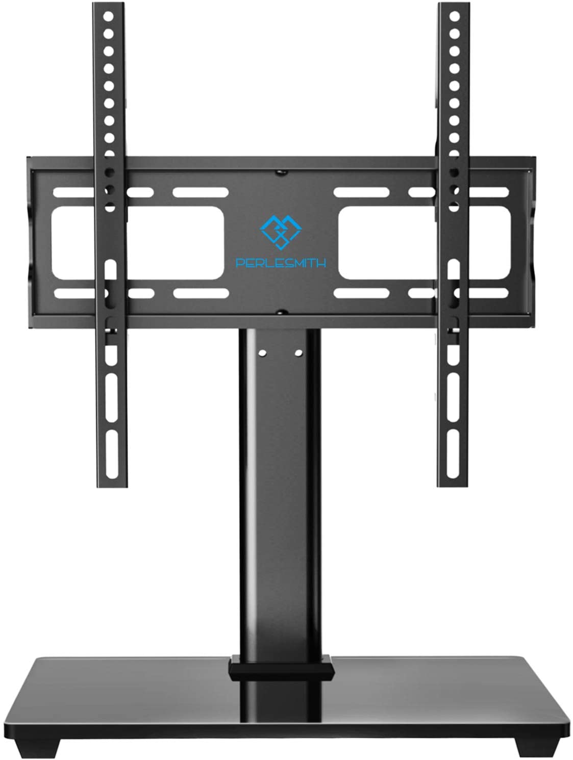PERLESMITH Swivel Universal TV Stand / Base - Table Top TV Stand for 32-55 inch LCD LED TVs - Height Adjustable TV Mount Stand with Tempered Glass Base, VESA 400x400mm, Holds up to 88lbs - image 1 of 3