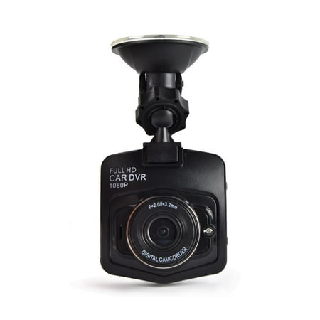 PYLE PLDVRCAM14 - Dash Cam Car Recorder DVR Front & Rear View Video - 2.3 Inch Monitor Windshield Mount - Full Color HD 1080p Security Camcorder for Vehicle - PiP Night Vision Audio Record Microsd