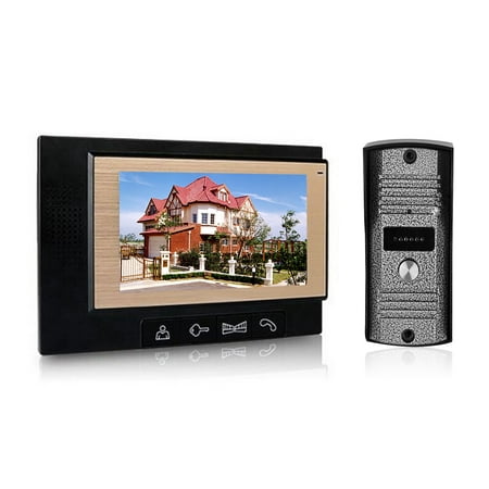 Home 7-inch LCD Color Video Door Phone Intercom System Night Vision Camera Kit IR Night Vision Camera Door Bell for Apartment