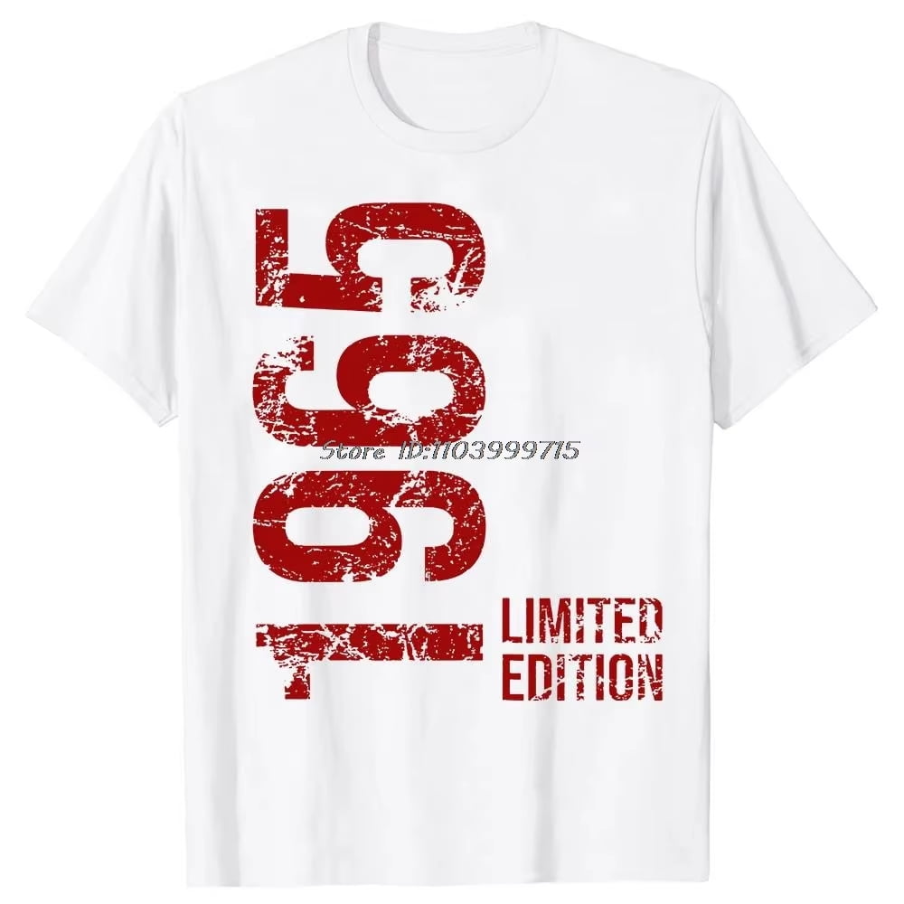 T-Shirt Pour Homme Édition Limitée 60e Anniversaire 1965 100% Coton