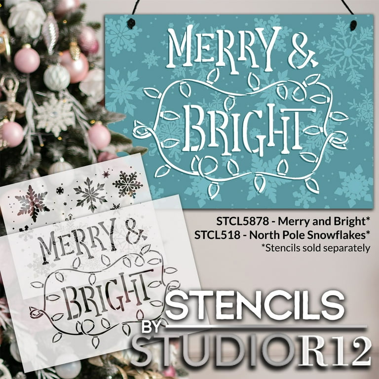 Christmas Ornaments Stencil - Stencil design in various sizes for diy crafts