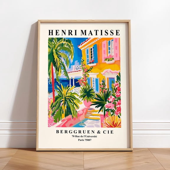 Henri Matisse Villa Print, Tropical Summer Vibes, Maximalist Wall Art UNFRAMED PAPER POSTER, Home Decor, Vintage Gift, Living Room Dercor