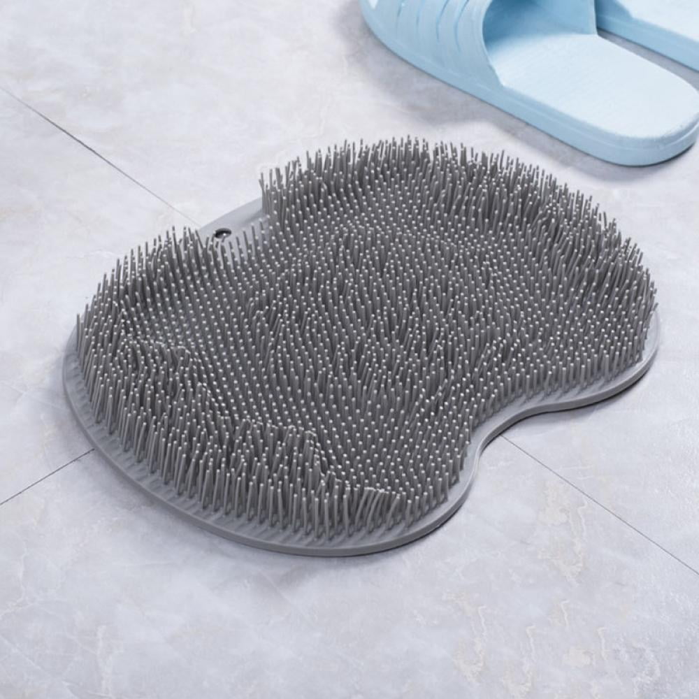 Slopehill Shower Foot Scrubber, Foot Cleaner Non Slip Silicone Pad, Shower Floor Massage Mat for Exfoliating Dead Skin Feet Clean, Pink