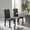 Dark Gray, variant on Demi Bonn Mid-Century Modern Parson Chair Set of 2, Fabric Upholstered, Rubber Wood Frame, Gray