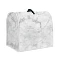 thumbnail image 3 of ZIATUBLES Dust Cover for Kitchen Stand Mixer Multi-Functional Small Kitchen Appliance with Front Pockets Easy to Clean Compatible with 4.5-5 Quart Mixers, Gray Marble, 3 of 7