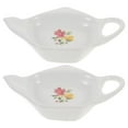 thumbnail image 1 of Shisuyan 2pcs Ceramic Teabag Coaster Teabag Dish Teapot Shape Teabag Tray Ceramic Plate, 1 of 9