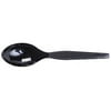 Dixie Medium Weight Black Plastic Spoons, 100 Count