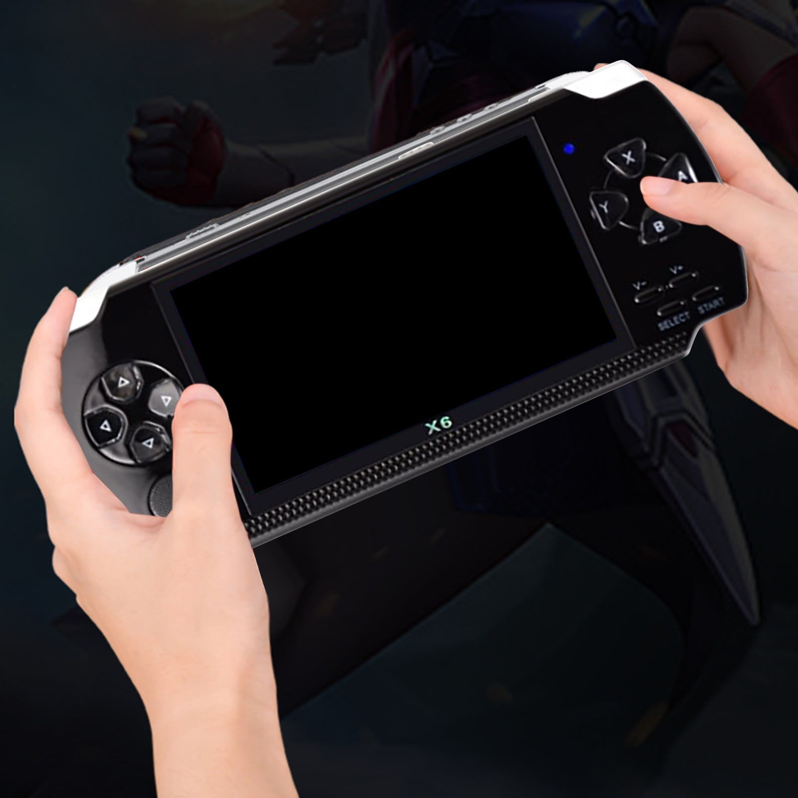 X6 Handheld Game Machine With 4.3 Inch High Definition Screen Built In Over 10000 Games Black Handheld Solitaire Games for Seniors