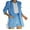 Blue, variant on Summer Clearance Funny Womens Ladies Solid Turn Down Collar Jacket Long Sleeve Coat Outerwear Blazer