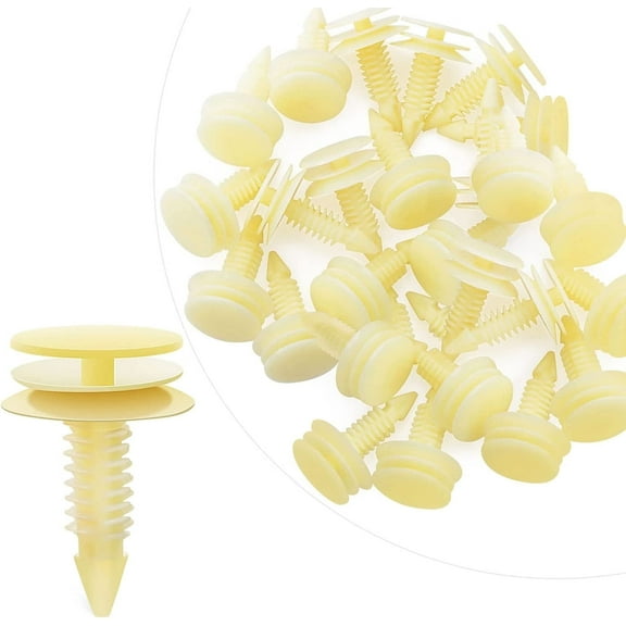 GOOACC 50Pcs Nylon Front Door Trim Panel Retainers Clips for GM 10153057 Chevy Buick GMC Jimmy Pontiac Grand Prix 8mm Hole