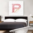 thumbnail image 2 of ARTCANVAS Chic Pink Gold Alphabet Letter P Canvas Art Print - Size: 36" x 36" (1.50" Deep), 2 of 9