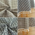 thumbnail image 3 of POINTERTECK Nappe en Polyester Coton 120Cm/150Cm avec Franges, Nappe à Carreaux Rouge, 3 of 5