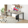 thumbnail image 1 of Industrial Dining Table for 6-8 – Large Rectangular Wooden Kitchen Table with Sturdy Metal Legs, Rounded Corners – Multi-Purpose Computer Desk – Rustic Grey, 1.8m x 0.9m, 1 of 7