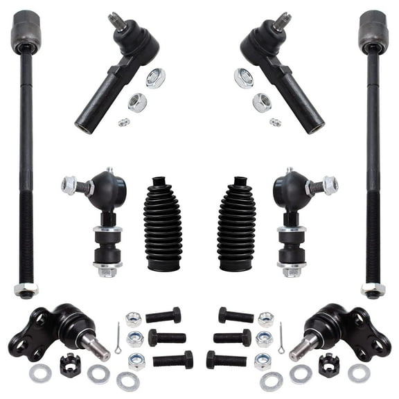 Detroit Axle - Front Sway Bar Links Outer Inner Tie Rods Lower Ball Joints Boots Replacement for 1993 1994-2002 Villager Quest - 10pc Set