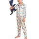 thumbnail image 4 of Conjunto de pijamas de seda de manga larga para niños y niñas, ropa de casa Unisex, traje de dormir de satén de Navidad, otoño, 4 of 4
