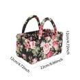 thumbnail image 2 of Yucurem Boho Fabric Storage Basket with Handles, Portable Quilted Baskets for Storages, Foldable Floral Laundry Organizer Bin for Home Picnic Shopping Travel, 8.66" x 4.72" x 4.72", 2 of 5