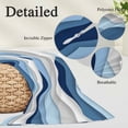 thumbnail image 6 of Blue White Ombre Body Pillow Cover, Pillowcase Protectors with Zipper, Breathable Decorative Throw Pillow Case Cover, Modern Geometric Moire Abstract Art Pillow Shams for Couch Sofa 24x36Inch, 6 of 8