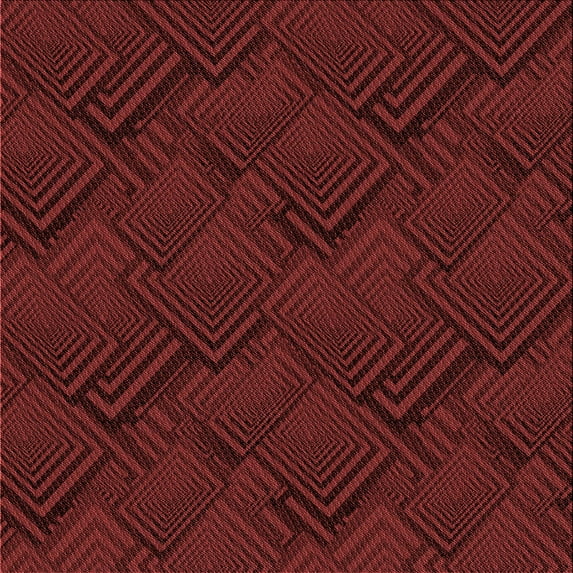 Ahgly Company Machine Washable Indoor Square Transitional Red Area Rugs, 7' Square