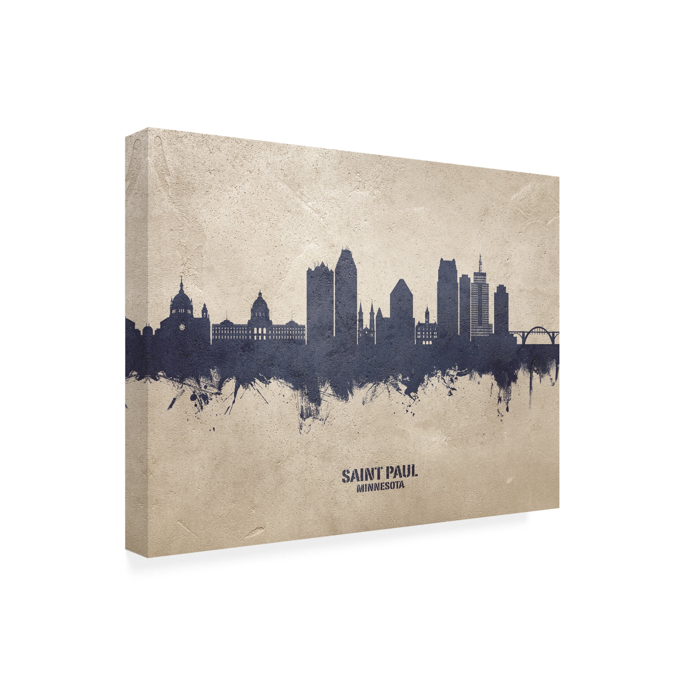 Michael Tompsett 'Saint Paul Minnesota Skyline Concrete' Canvas Art