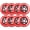 Rocket Red, variant on Rollerex VXT500 Inline Skate Wheels (8-pack) (Various Size & Color Options Available) (Steel Black, 80mm) -Indoor Outdoor- Intended for Roller Blade Wheel Replacement