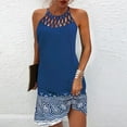thumbnail image 2 of EGNMCR Dresses for Women 2024 Plus Size Fashion Summer Sleeveless Crew Neck Casual Printed Loose Bodycon Dress Maxi Dress Pullover Dress Spring/Summer Sale, 2 of 4