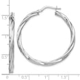 thumbnail image 6 of Auriga Fine Jewelry 925 Sterling Silver Twisted Hinged Hoop Earrings for Women, 6 of 6