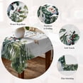 thumbnail image 5 of Green Snowman Christmas Table Cloth Waterproof Tablecloths, Eucalyptus Leaves Xmas Snowflake Tablecloth Dining Table Cover for Kitchen Party Tabletop Outdoor, Rectangle Tablecloth 54x108 Inch, 5 of 9