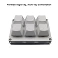 thumbnail image 3 of Methold Teclado para juegos de 6 botones para el hogar, Mini teclado USB portátil, copia a prueba de polvo, teclado programable, accesorios para Videojuegos y accesorios Blanco, 3 of 6