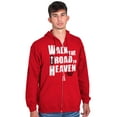 thumbnail image 3 of Road to Heaven Faith Religious Zip Up Hoodie Men's Women's Brisco Brands S, 3 of 6