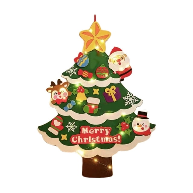 Juguetes para piscina, juguetes para bebés, árbol de Navidad de tela luminosa, adornos navideños para niños, árbol de Navidad de tela para armar, juguetes navideños para la familia, niños y amigos com