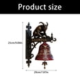 thumbnail image 3 of Krampus Doorbell Vintage Resin Wall Mounted - Halloween and Christmas Holiday Decor for Front Door Porch, Gothic Farmhouse Outdoor Decoration with "Be Good Or Be Gone" Sign (1 Count), 3 of 8