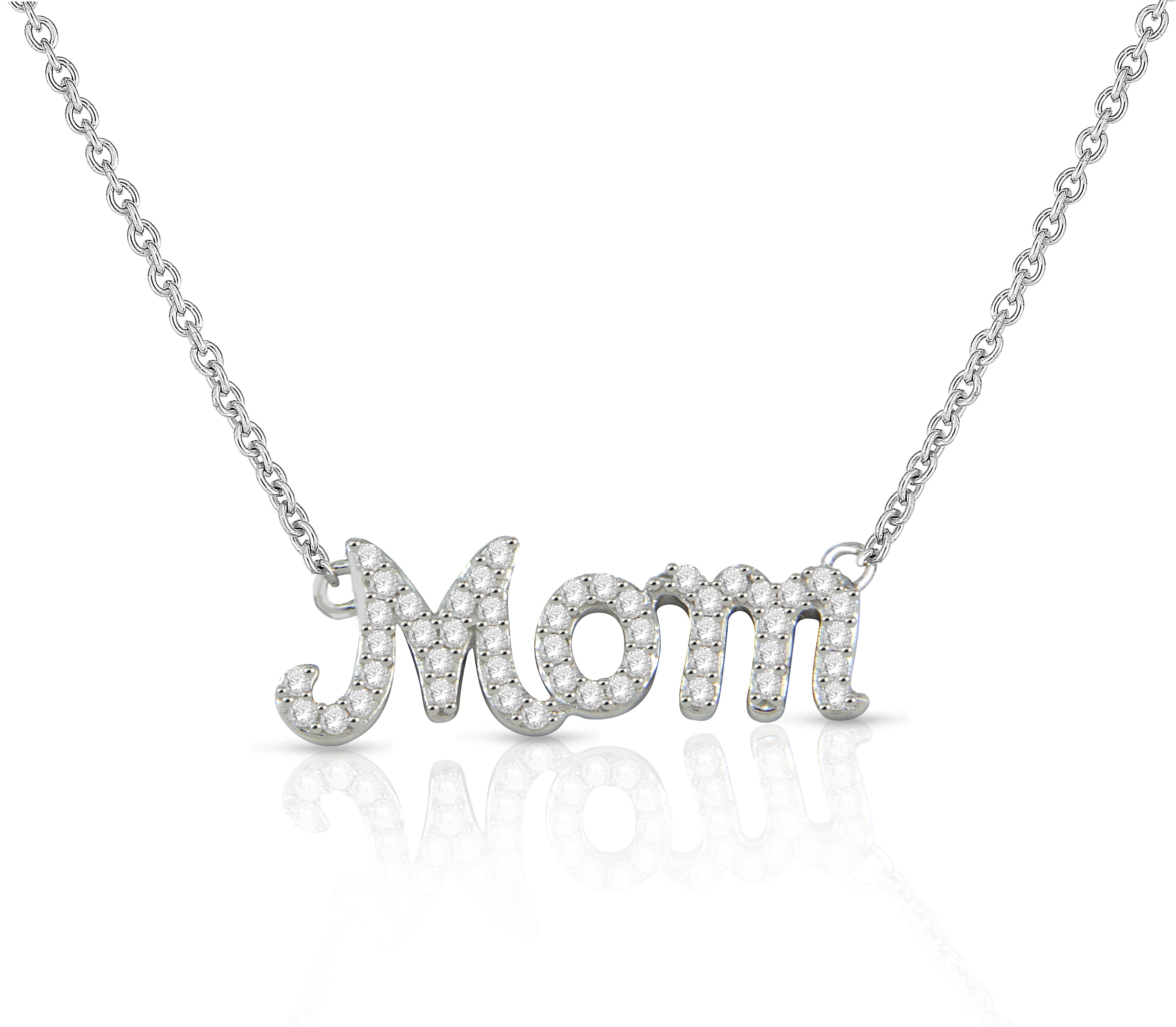 Natalia Drake - NATALIA DRAKE 1/4 Cttw Diamond Mom Necklace with 18 Inch  Chain for Women in Rhodium Plated Sterling Silver (Color H-I / Clarity  I1-I2) 
