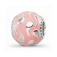 thumbnail image 1 of 925 Sterling Silver Reflections Pink Enameled & Silver IP-Plated Bead; for Adults and Teens; for Women and Men, 1 of 3