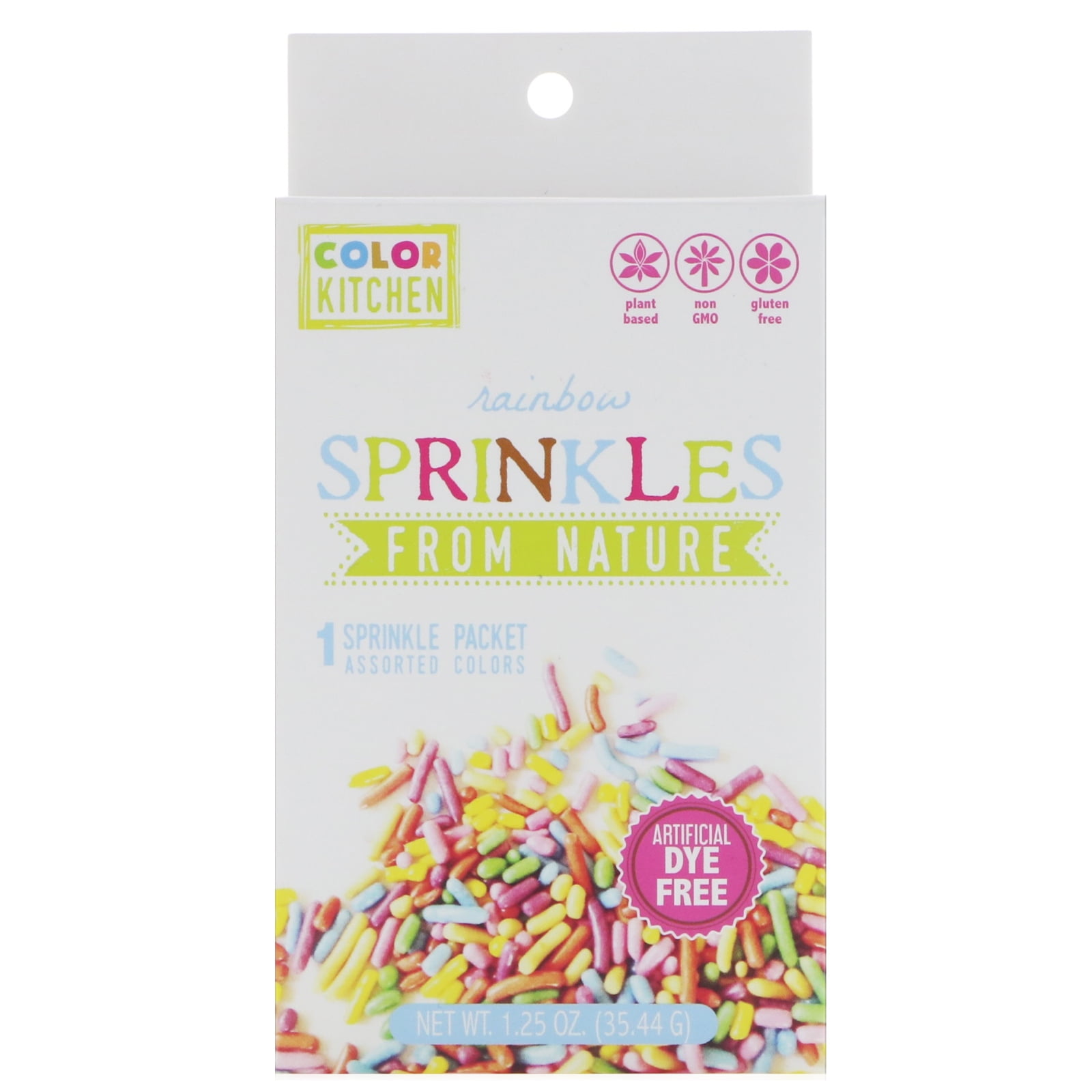 ColorKitchen Rainbow, Sprinkles From Nature, Rainbow Sprinkles, 1.25 oz