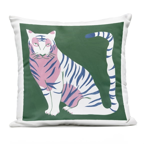 Stupell Industries Fierce Modern Tiger Design by Melissa Wang Outdoor Printed Pillow