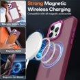 thumbnail image 2 of Translucent Matte Case for iPhone 15 Pro Max Case[Compatible with Magsafe] Magnetic Slim Fit Shockproof Anti-Scratch Full Body Protective Phone Case for 15 Pro Max-Red, 2 of 12