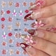 thumbnail image 2 of Adhesivos para uñas BMKKOT con forma de flor en relieve, 5D, autoadhesivos, 3 hojas, 2 of 7