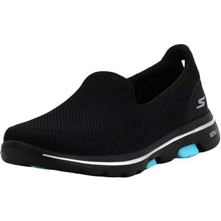 

Skechers Women s GO Walk 5-15901 Sneaker Black/Aqua 6.5 M US