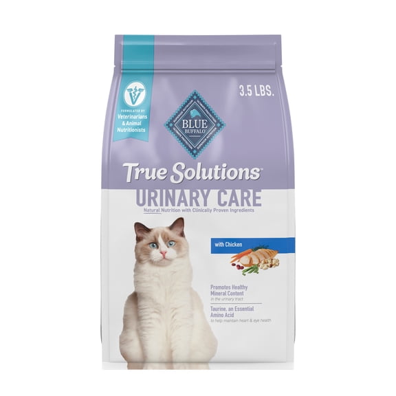 Blue Buffalo True Solutions Urinary Care Adult Dry Cat Food, Chicken, 3.5lb Bag
