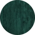 thumbnail image 1 of Ahgly Company Machine Washable Indoor Round Abstract Turquoise Blue Contemporary Area Rugs, 5' Round, 1 of 4