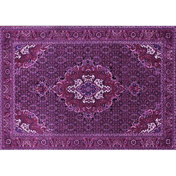 Ahgly Company Indoor Rectangle Persian Purple Traditional Area Rugs, 5' x 8'