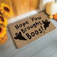thumbnail image 2 of Evergreen 16 x 28 Inches Hope you Brought Boos Welcome Door Mat | Non-Slip Rubber Backing | Dirt catching Natural Coir | Indoor and Outdoor Home Decor, 2 of 6